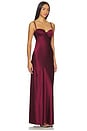 view 2 of 3 Sayla Bias Cut Maxi Dress in Dark Port