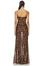 view 3 of 3 MAXIVESTIDO CHRISTINE in Brown Multi Amur Leopard