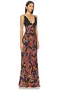 view 2 of 3 ROBE CARACO DENTELLE SUSANNA in Black Multi Paisley Scroll