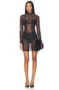 view 1 of 3 ROBE MINI EN DENTELLE HENRIETTA in Black