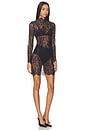 view 2 of 3 ROBE MINI EN DENTELLE HENRIETTA in Black