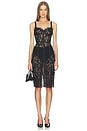 view 1 of 3 Jennifer Lace Bustier Midi Dress in Black