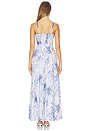 view 3 of 3 VESTIDO SUTTON in Ivory & Blue Watercolor Lace Paisley