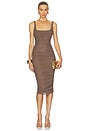 view 1 of 3 Anya Shirred Midi Dress in Dark Cardamom