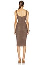 view 3 of 3 Anya Shirred Midi Dress in Dark Cardamom