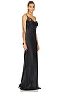 view 2 of 3 Selene Lace Cowl Gown in Black