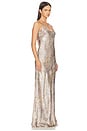 view 2 of 3 VESTIDO LARGO CHARMAINE U NECK in Tan & Mv Valencia Leopard