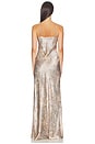 view 3 of 3 VESTIDO LARGO CHARMAINE U NECK in Tan & Mv Valencia Leopard