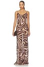 view 1 of 3 ROBE CHRISTINE in Sepia Brown Multi Abstract Swirl
