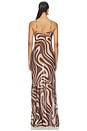 view 3 of 3 ROBE CHRISTINE in Sepia Brown Multi Abstract Swirl