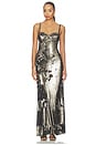 view 1 of 4 ROBE SAYLA BIAS CUT MAXI  in Smokey Olive