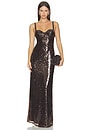 view 1 of 4 Sayla Maxi Dress in Dark Java Sequins