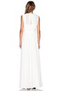 view 3 of 3 Deep V Pleated Maxi Dress in White