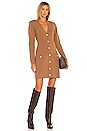 view 1 of 3 Breanna V Neck Mini Dress in Dark Camel