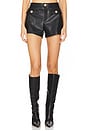 view 1 of 6 Dionne Faux Leather Short in Black