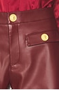 view 6 of 6 Dionne Faux Leather Short in Black Cherry