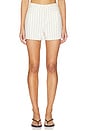 view 1 of 6 Lissania Short in Ecru & Navy Stripe