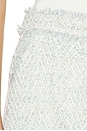 view 6 of 6 Ashley Fringe Short in Light Blue & Ivory Chevron