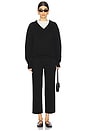 view 5 of 6 Blaine Crop Stovepipe Wide Leg Jeans in Noir