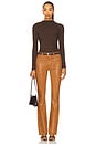 view 5 of 6 Selma High Rise Sleek Baby Bootcut in Cognac Coated
