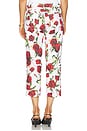 view 4 of 6 Blaine Low Rise Crop Stovepipe Jean in White & Red Romantic Rose