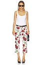 view 5 of 6 Blaine Low Rise Crop Stovepipe Jean in White & Red Romantic Rose