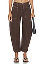 view 1 of 6 Cody High Rise Rodeo Jean in Brown & Natural Contrast