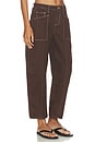 view 2 of 6 Cody High Rise Rodeo Jean in Brown & Natural Contrast