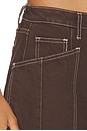 view 5 of 6 Cody High Rise Rodeo Jean in Brown & Natural Contrast