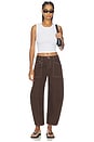 view 6 of 6 Cody High Rise Rodeo Jean in Brown & Natural Contrast