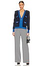 view 4 of 4 Kai Cardigan in Indigo & Blue