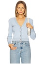 view 1 of 4 Taya Cropped Cardigan in Blue Fog