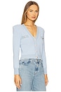 view 2 of 4 Taya Cropped Cardigan in Blue Fog