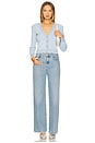 view 4 of 4 Taya Cropped Cardigan in Blue Fog