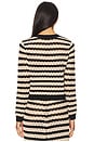 view 3 of 5 Orla Knit Cardi in Black & Natural Stripe