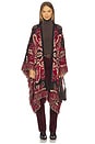 view 1 of 3 Naoko Poncho in Multi Stripe Paisley