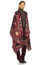 view 2 of 3 Naoko Poncho in Multi Stripe Paisley