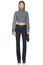 view 5 of 5 Maddison Fringe Turtleneck Sweater in Denim Blue