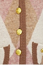 view 5 of 5 Siobhan Fuzzy Argyle Cardi in Natural & Mauve Multi Argyle