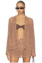 view 1 of 5 Mariana Pointelle Knit Shirt in Hazelnut