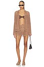 view 5 of 5 Mariana Pointelle Knit Shirt in Hazelnut
