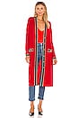 view 1 of 4 Tinsley Long Cardigan in Fiery Red
