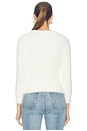 view 4 of 4 Agathe Fuzzy Collared Cardigan in Ivory