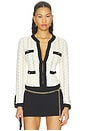 view 1 of 5 CÁRDIGAN ZEPHYRA  in Ivory & Balck