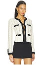 view 2 of 5 CÁRDIGAN ZEPHYRA  in Ivory & Balck