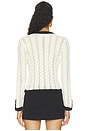 view 3 of 5 CÁRDIGAN ZEPHYRA  in Ivory & Balck