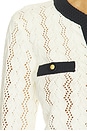 view 5 of 5 CÁRDIGAN ZEPHYRA  in Ivory & Balck