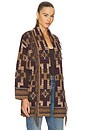 view 2 of 4 Jair Jacquard Cardigan in Dark Java & Burgundy Multi