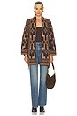 view 5 of 4 Jair Jacquard Cardigan in Dark Java & Burgundy Multi