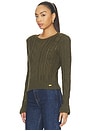 view 2 of 4 Mio Cable Crop Pullover in Kalamata